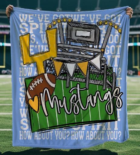 We’ve Got Spirit How About You Football Columbia Blue Mascots Blanket