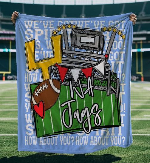 We’ve Got Spirit How About You Football Columbia Blue Mascots Blanket