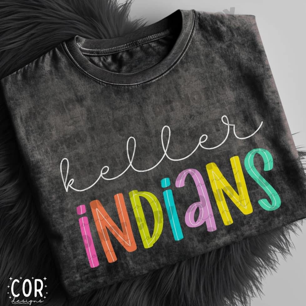 Neon Bright Line Keller Indians Apparel