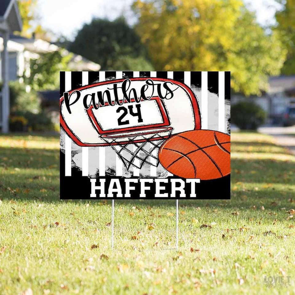 Basketball Hoop Yard Signs