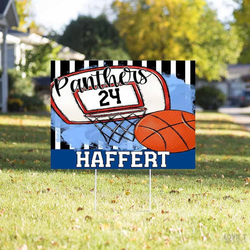 Basketball Hoop Yard Signs