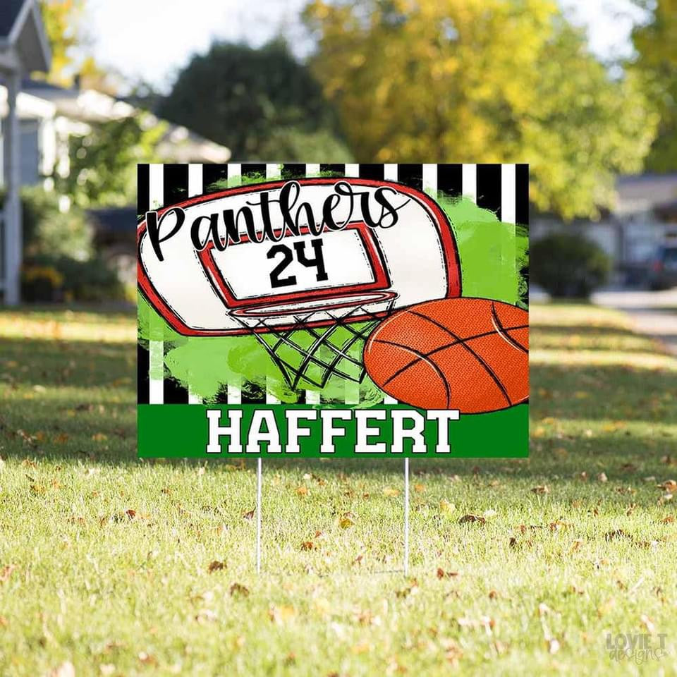 Basketball Hoop Yard Signs