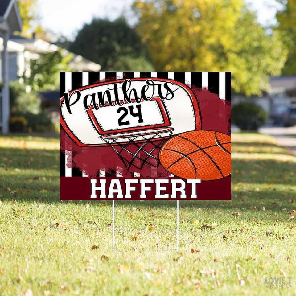 Basketball Hoop Yard Signs