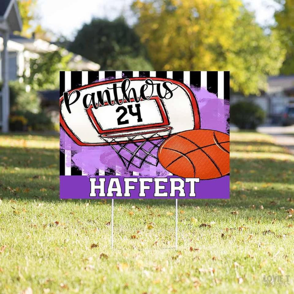 Basketball Hoop Yard Signs