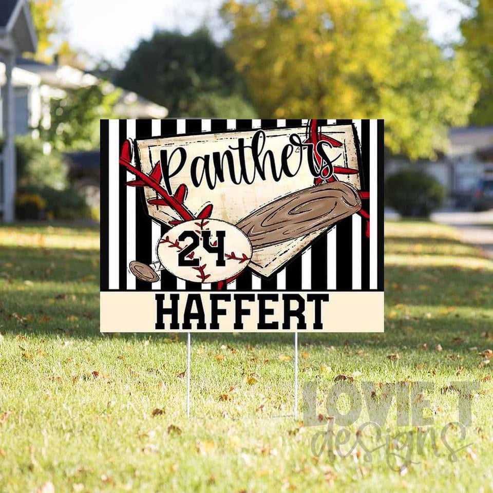 Baseball Home Plate Yard Signs