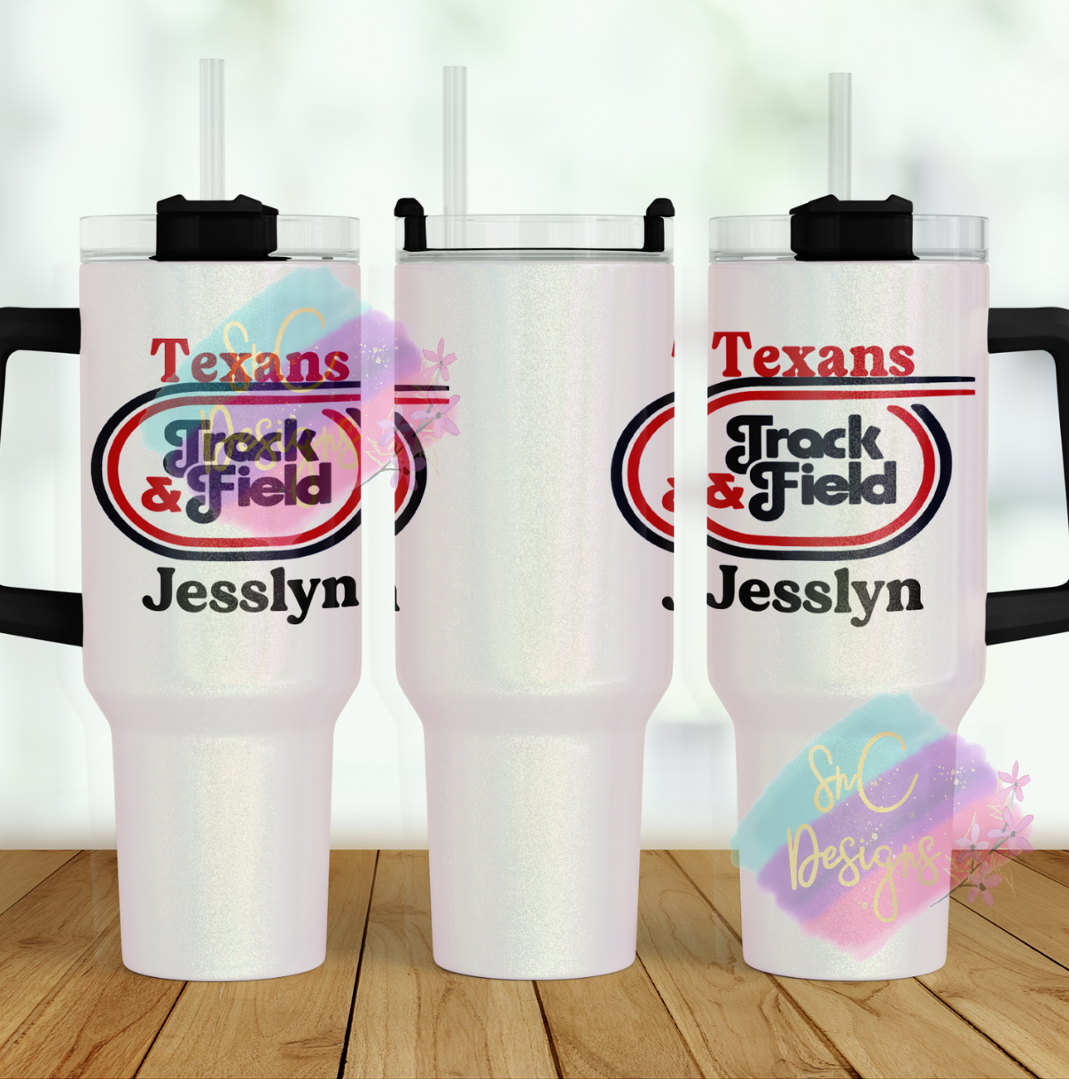 40oz Texans Vintage Shimmer Tumbler
