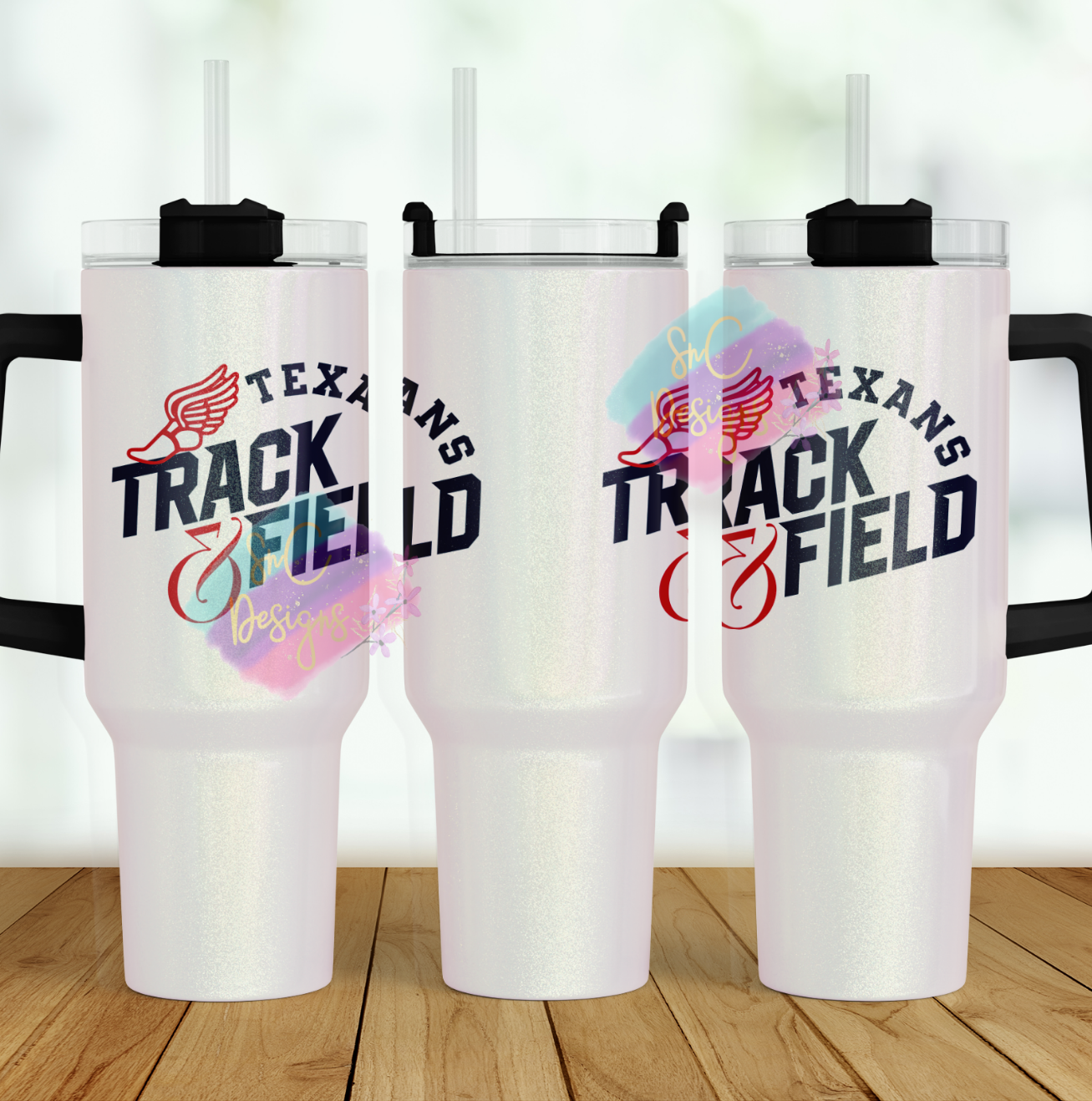40oz Texans Arch Shimmer Tumbler