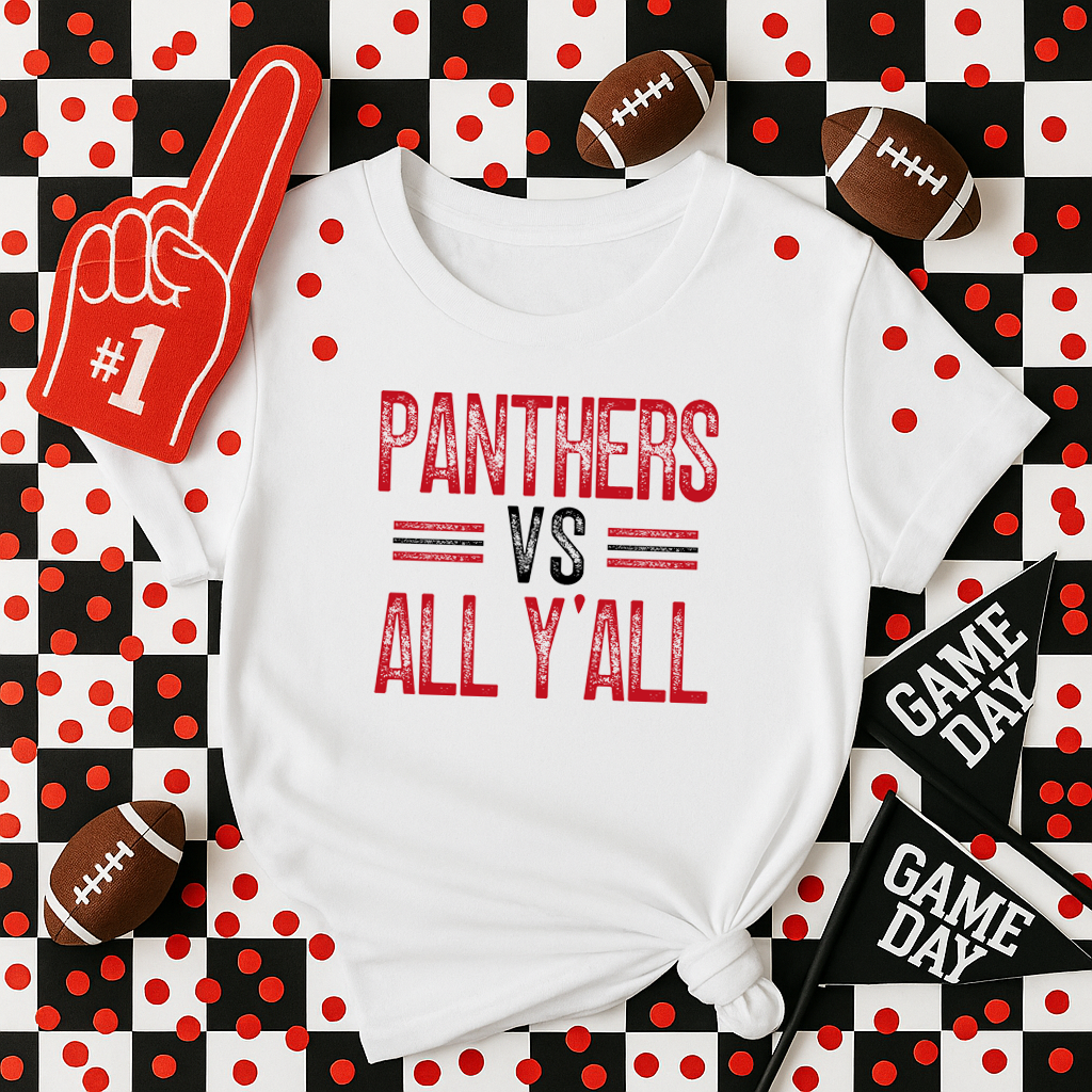 Panthers vs All Y'all Distressed T-Shirt