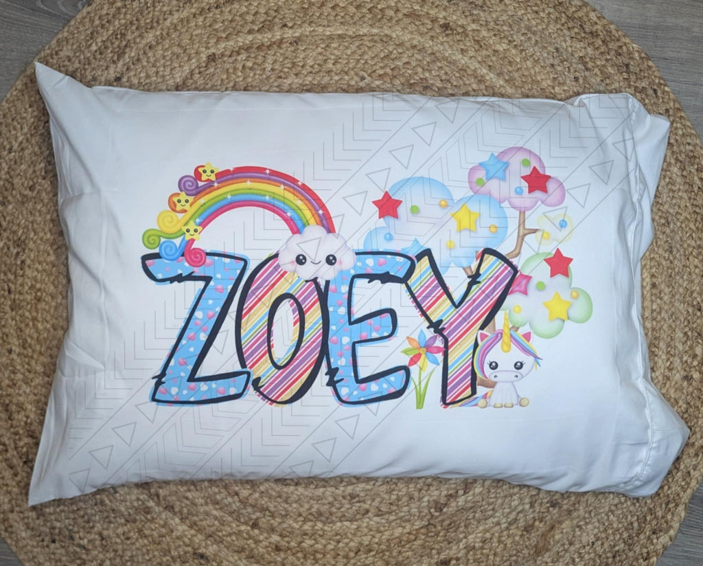 Rainbow Unicorn Pillowcase Personalized Pillowcases