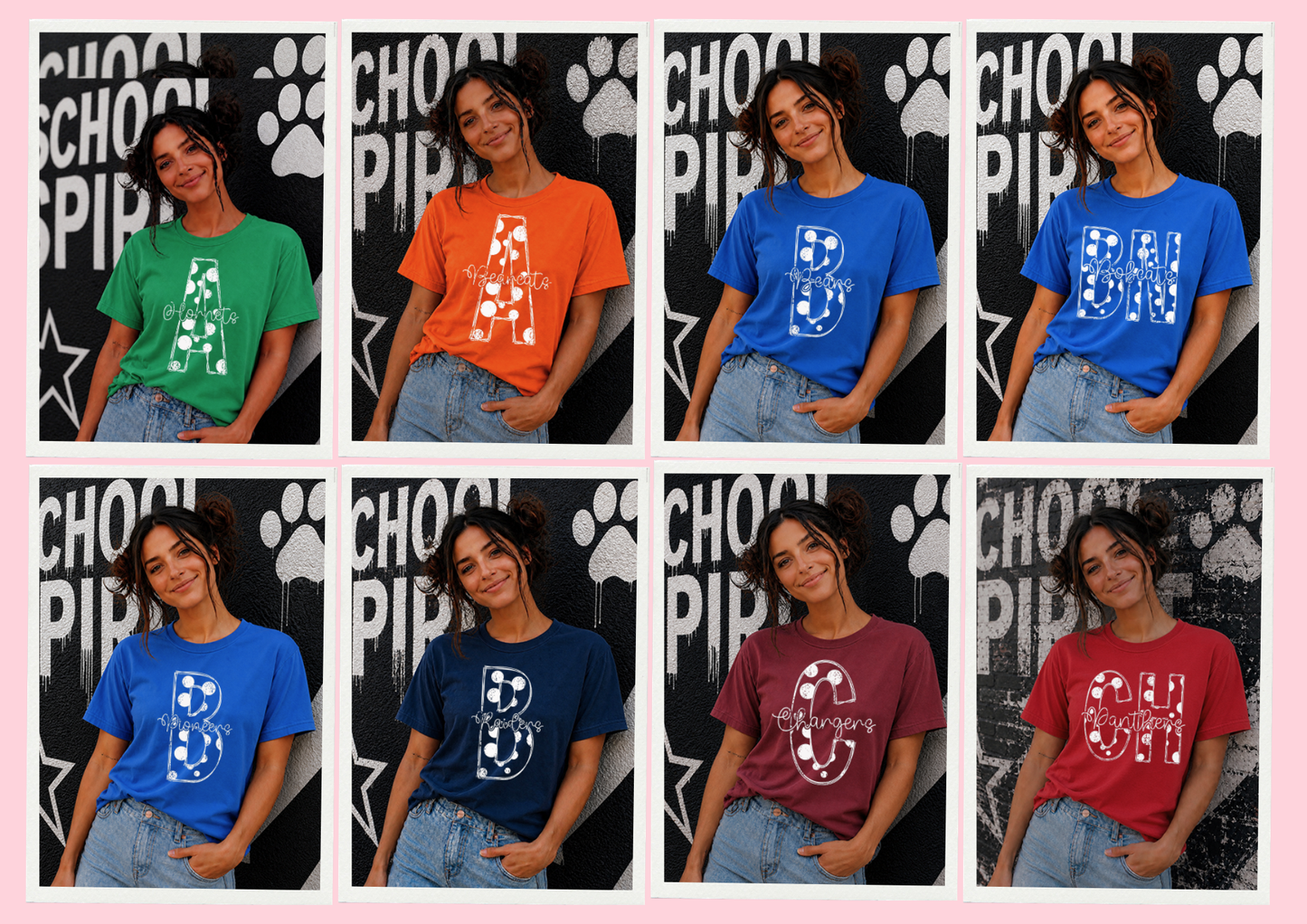Custom School Spirit Dot Tee