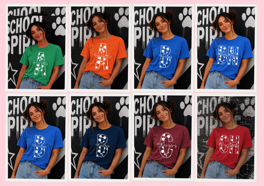 Custom School Spirit Dot Tee