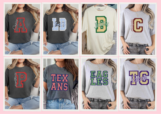 Seersucker Game Day School Spirit Tee