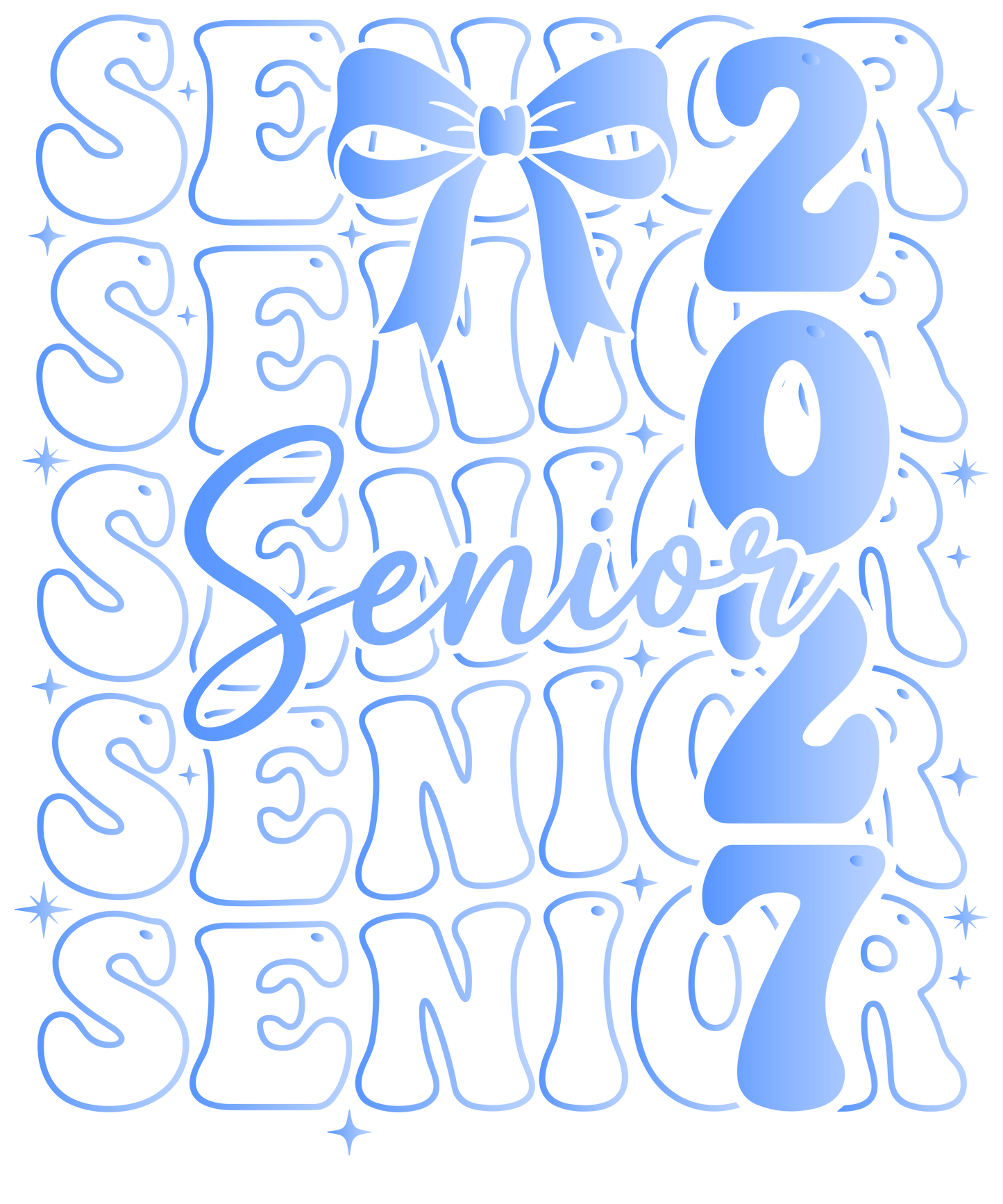 Senior 2027 | Neon Stacked Senior Bow T-Shirt