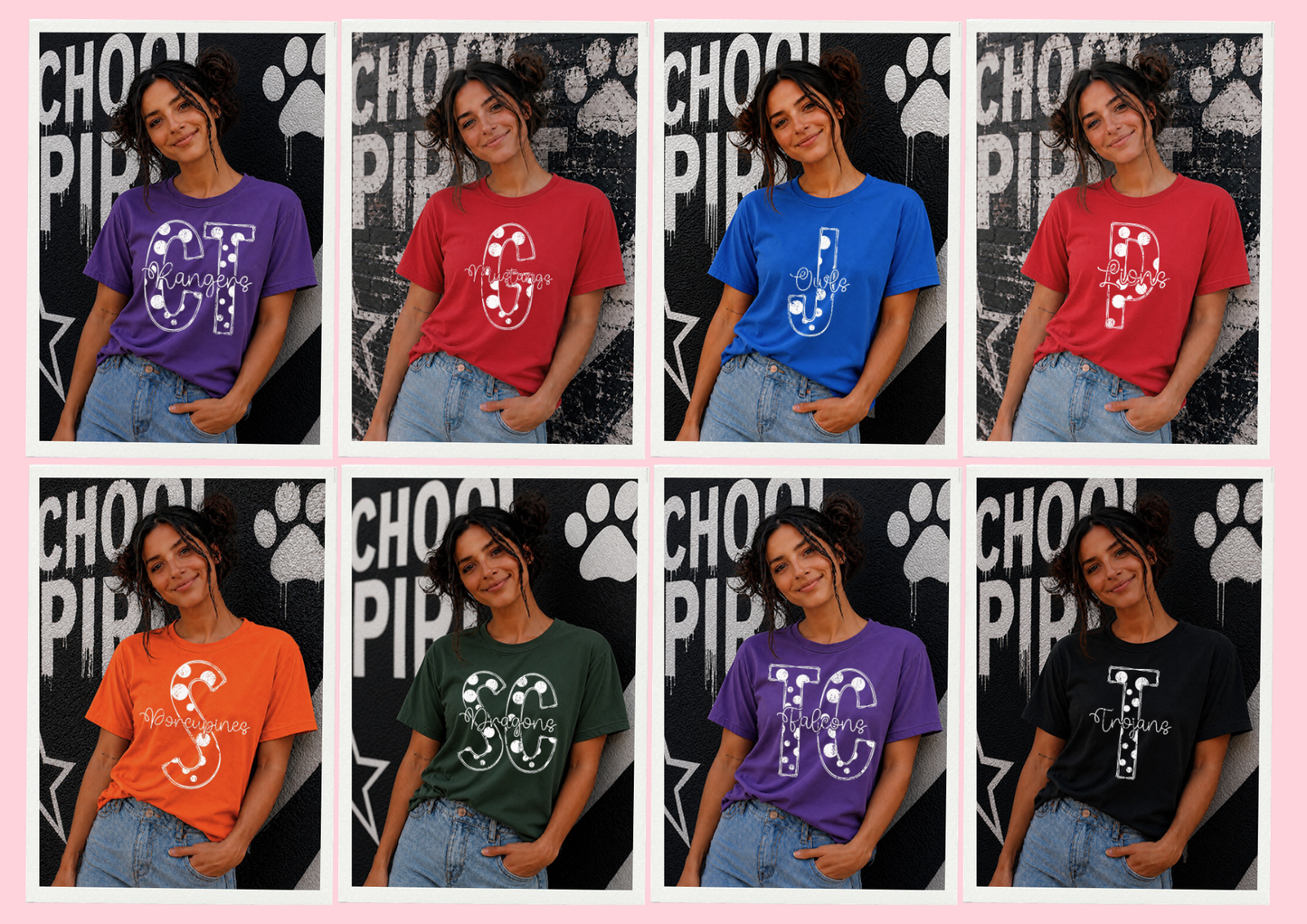 Custom School Spirit Dot Tee