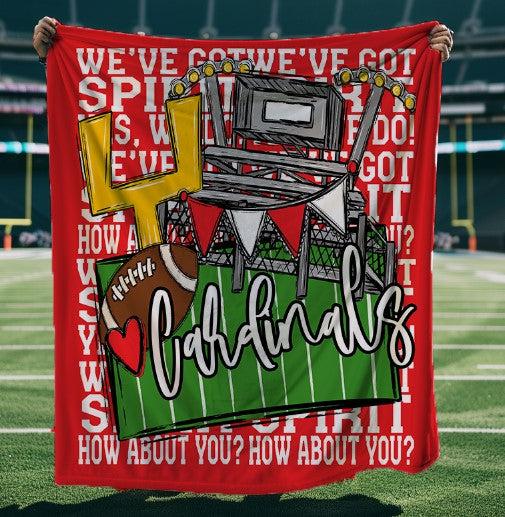 We’ve Got Spirit How About You Football Red Mascots White Wording Blanket
