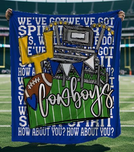 We’ve Got Spirit How About You Football Blue Blanket