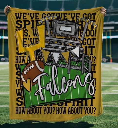 We’ve Got Spirit How About You Football Falcons Vegas Yellow Blanket