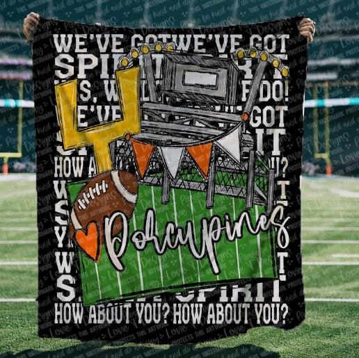 We’ve Got Spirit How About You Football Mascots Black Blanket