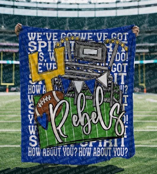 We’ve Got Spirit How About You Football Blue Blanket