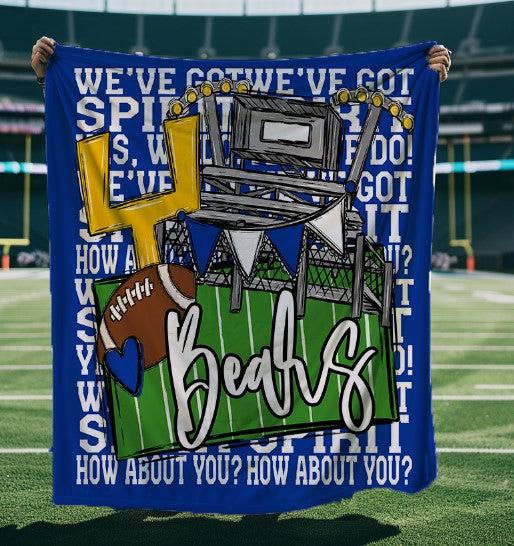 We’ve Got Spirit How About You Football Blue Blanket