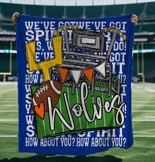 We’ve Got Spirit How About You Football Blue Blanket