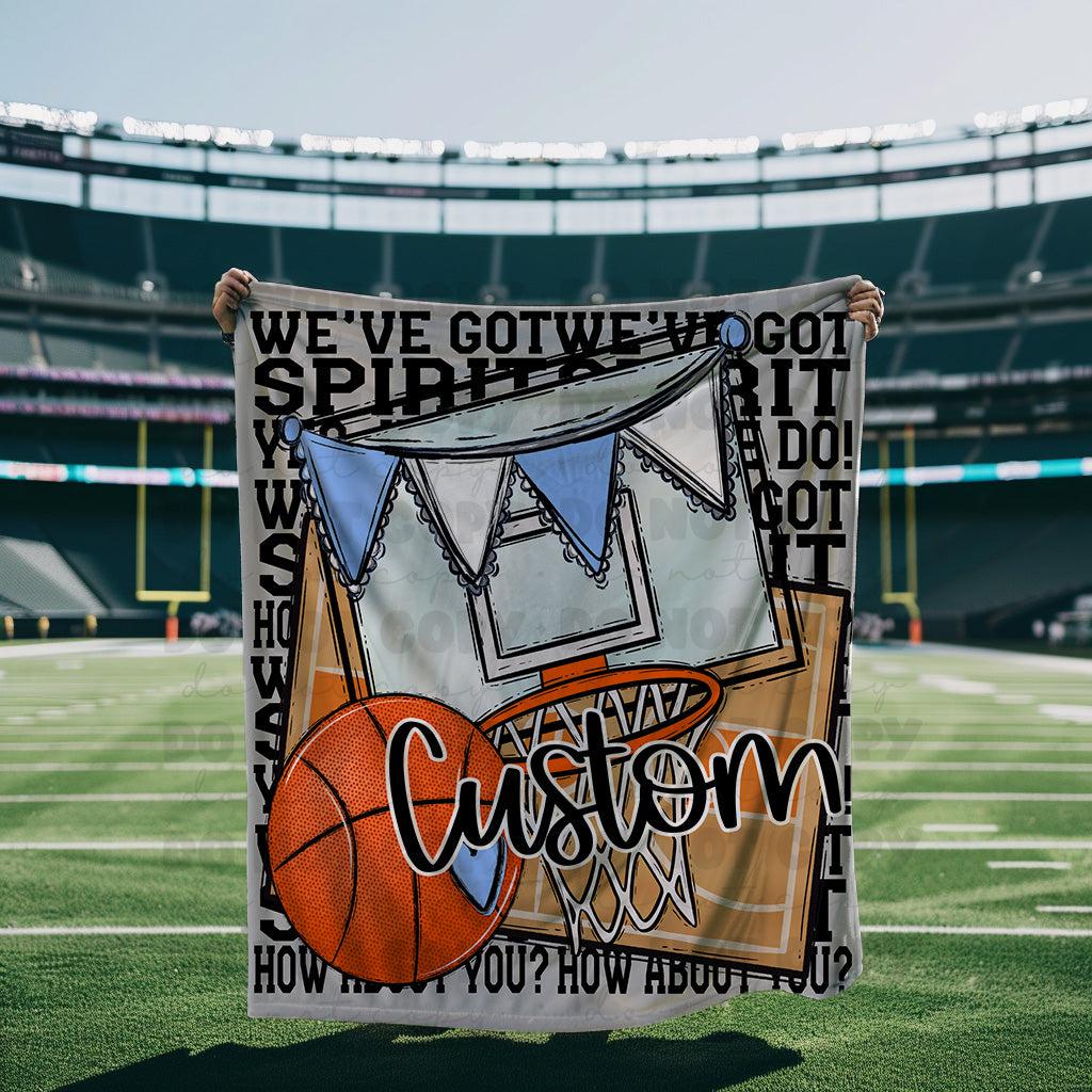 We’ve Got Spirit How About You Basketball Black Wording Custom Blanket