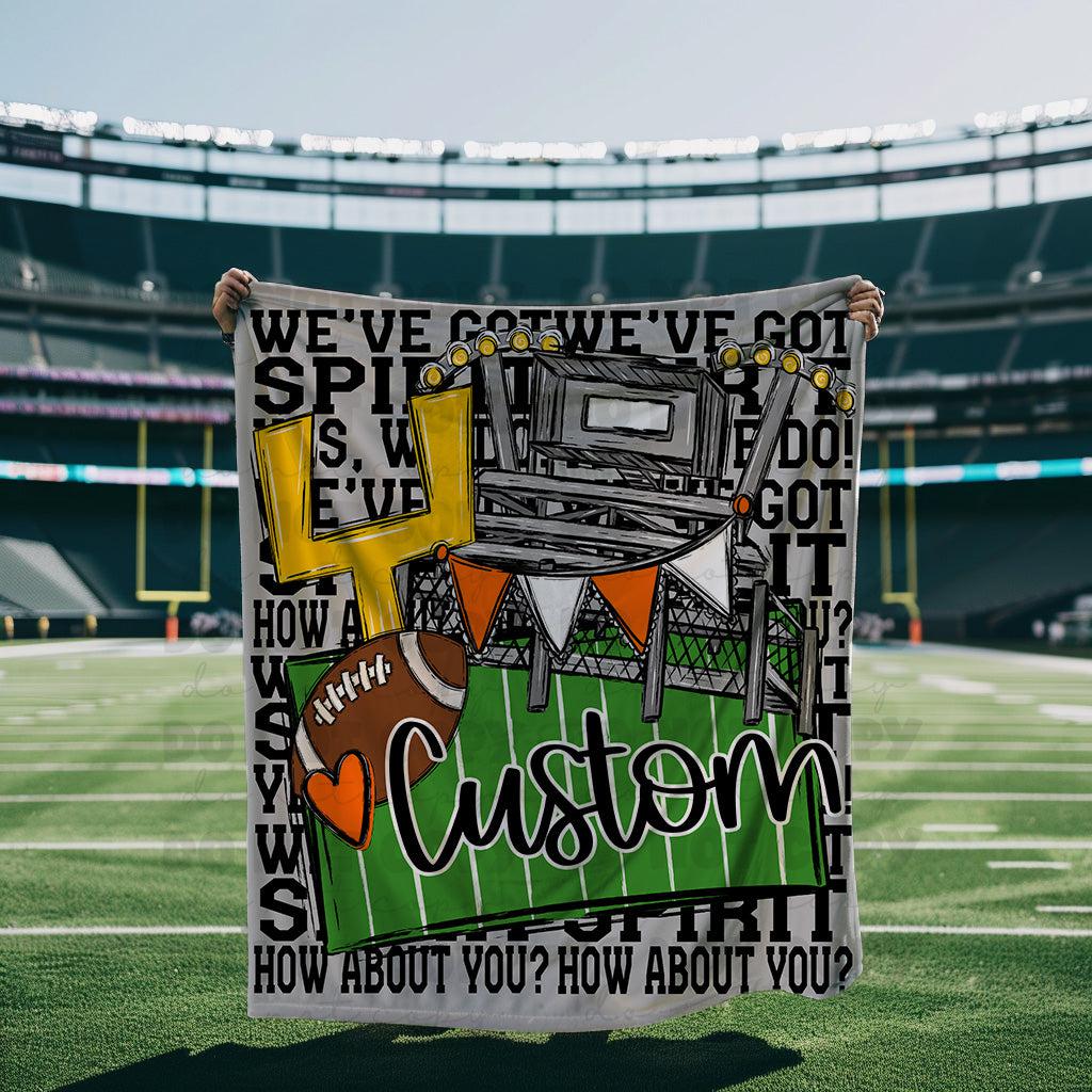 We’ve Got Spirit How About You Football Black Wording Custom Blanket