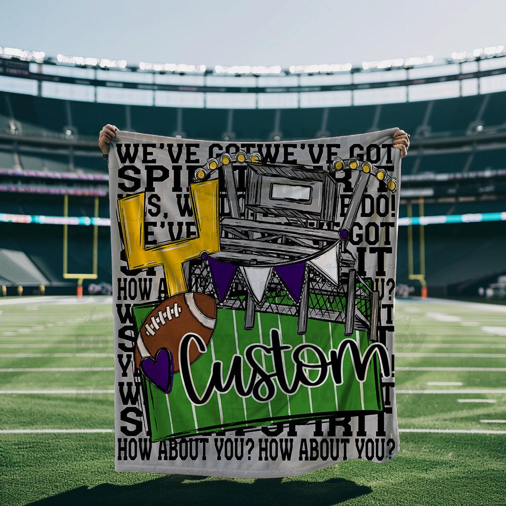 We’ve Got Spirit How About You Football Black Wording Custom Blanket