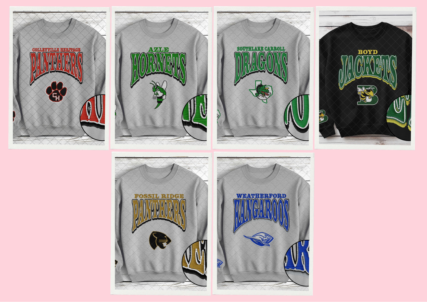 Game Day Vintage Faux Embroidery Spirit Tee