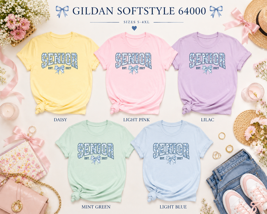 Senior 2027 | Floral Bow T-Shirt