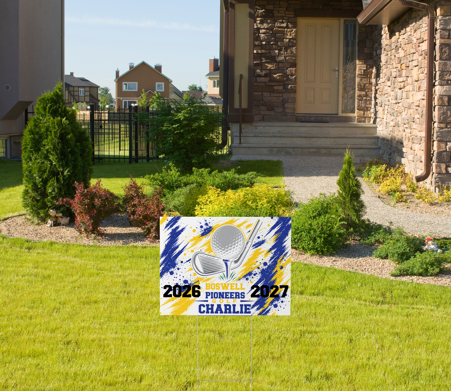 Boswell Pioneers Personalized Yard Sign