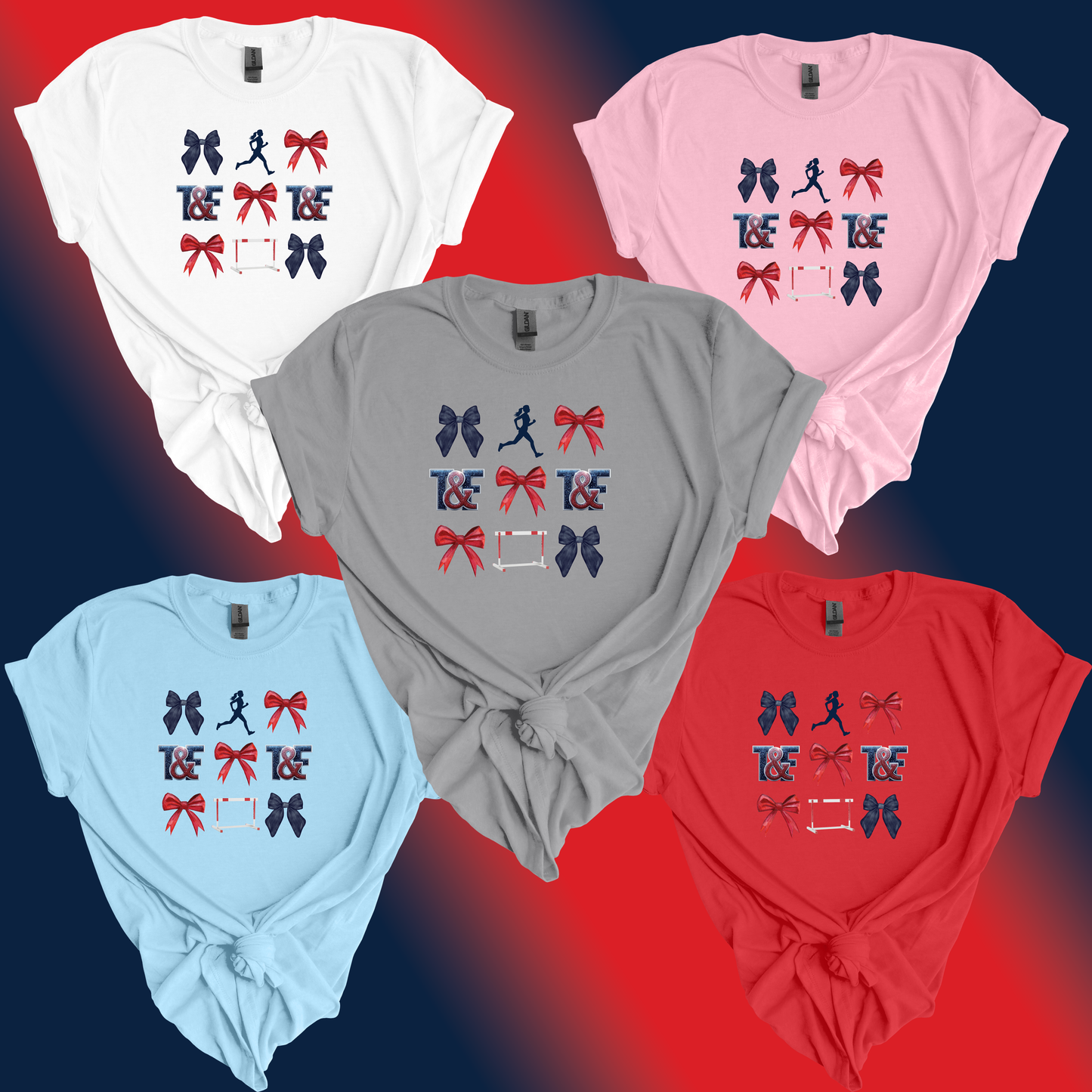 Track & Field Bow Collage T-Shirt