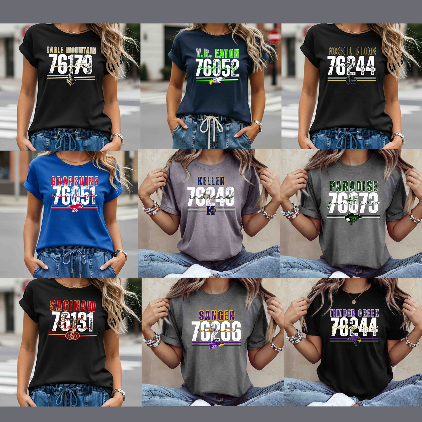 Hometown ZIP Code Spirit |T-Shirt