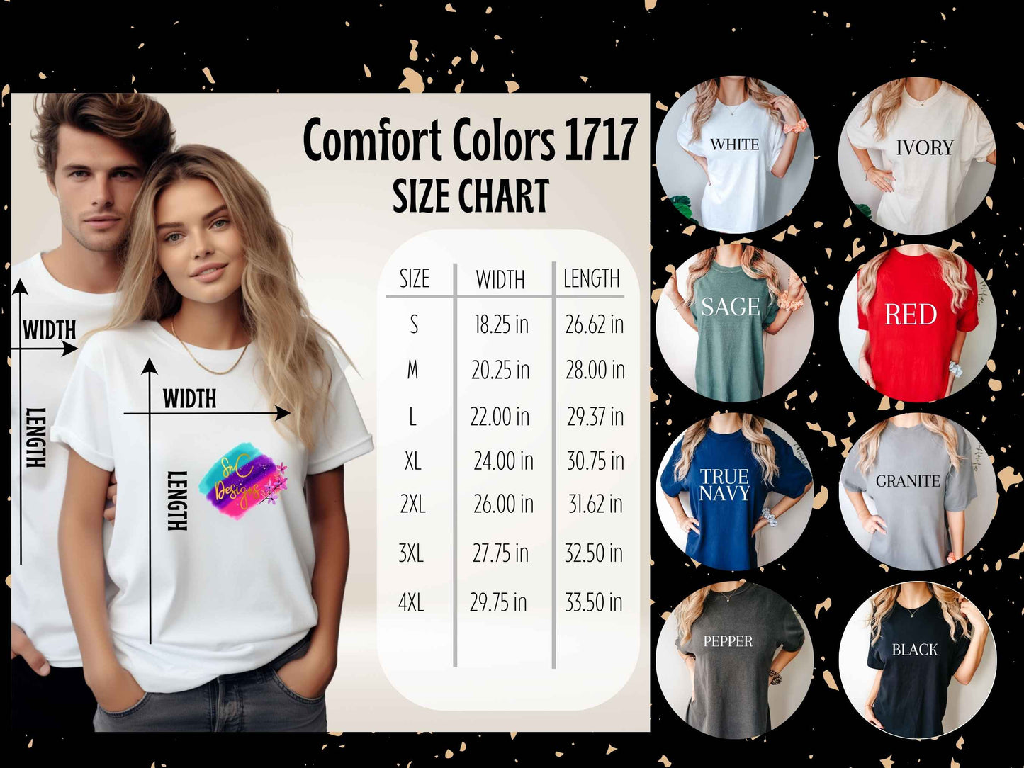 Colorguard Colorful Star Checkered Circle Apparel