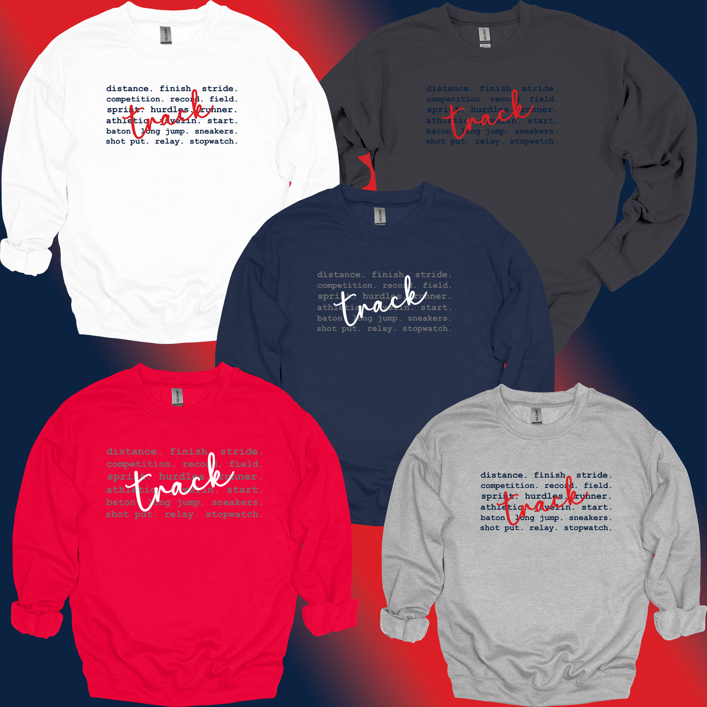 Track Typography Crewneck
