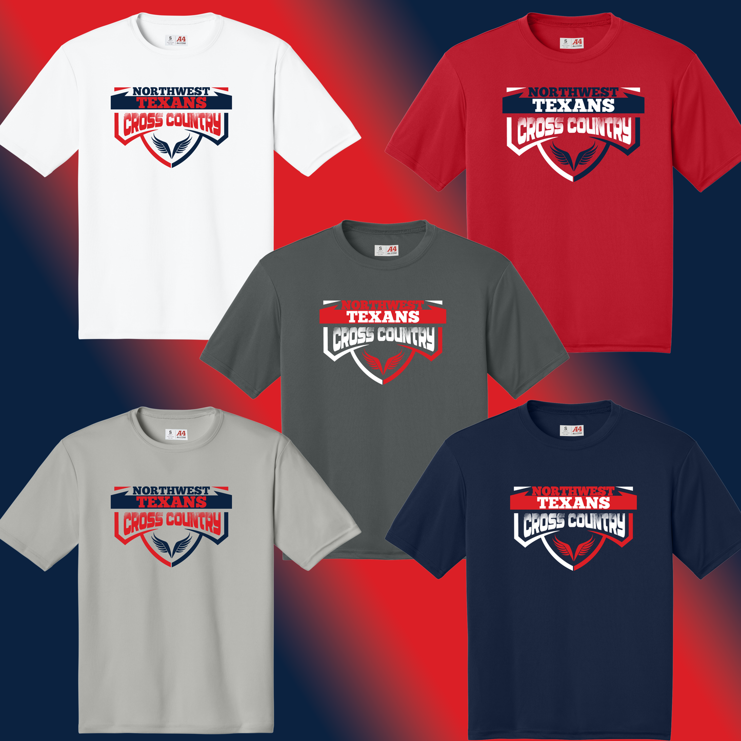 Northwest Texans | Fade A4 Performance Tee