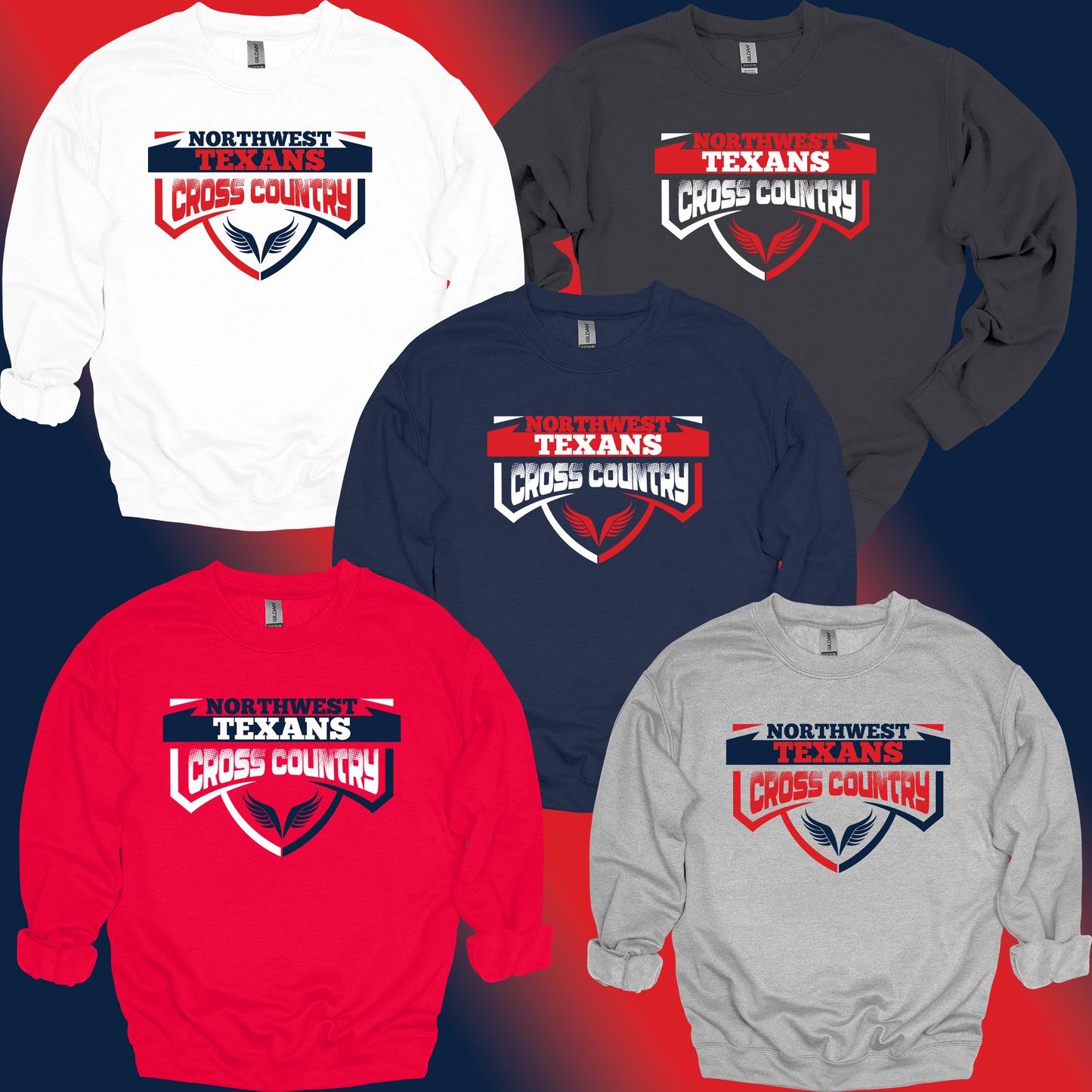 Northwest Texans | Fade Crewneck