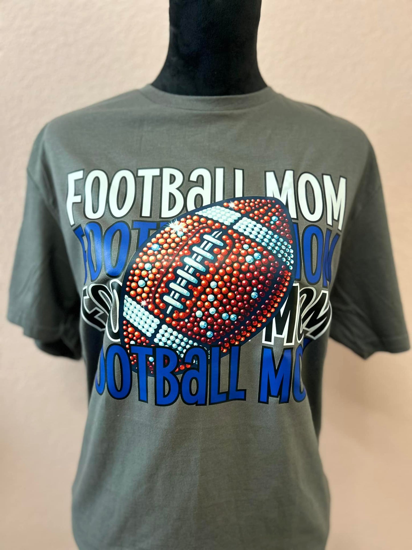 🏈 Stacked Football Faux Rhinestone Tee