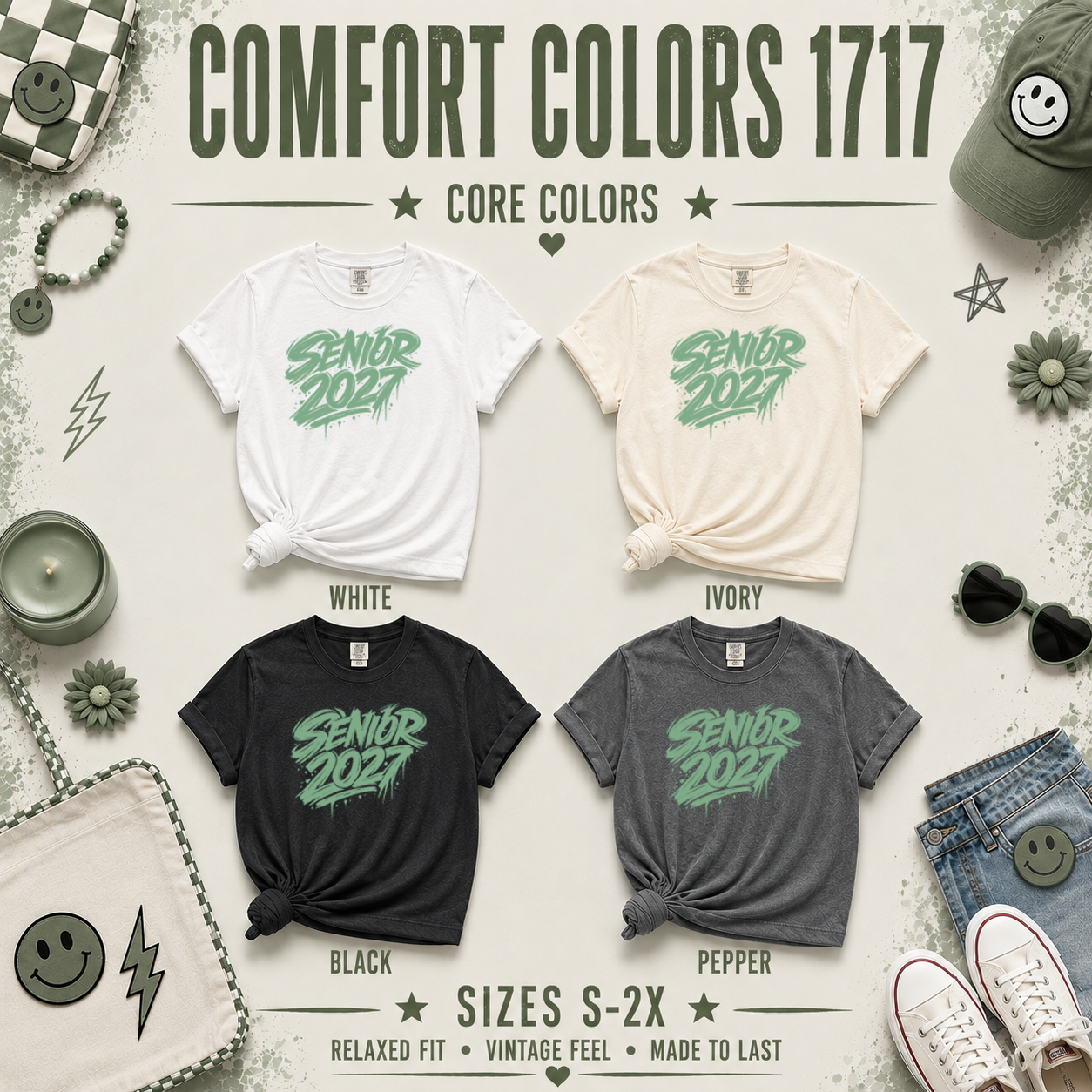 Senior 2027 Street Tag T-Shirt