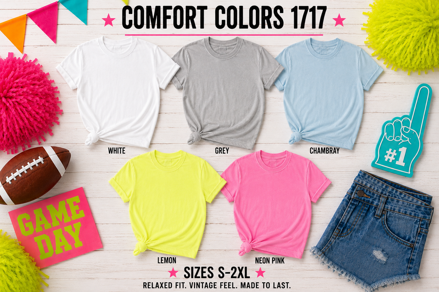 Neon Home of the Mascot Football T-Shirt