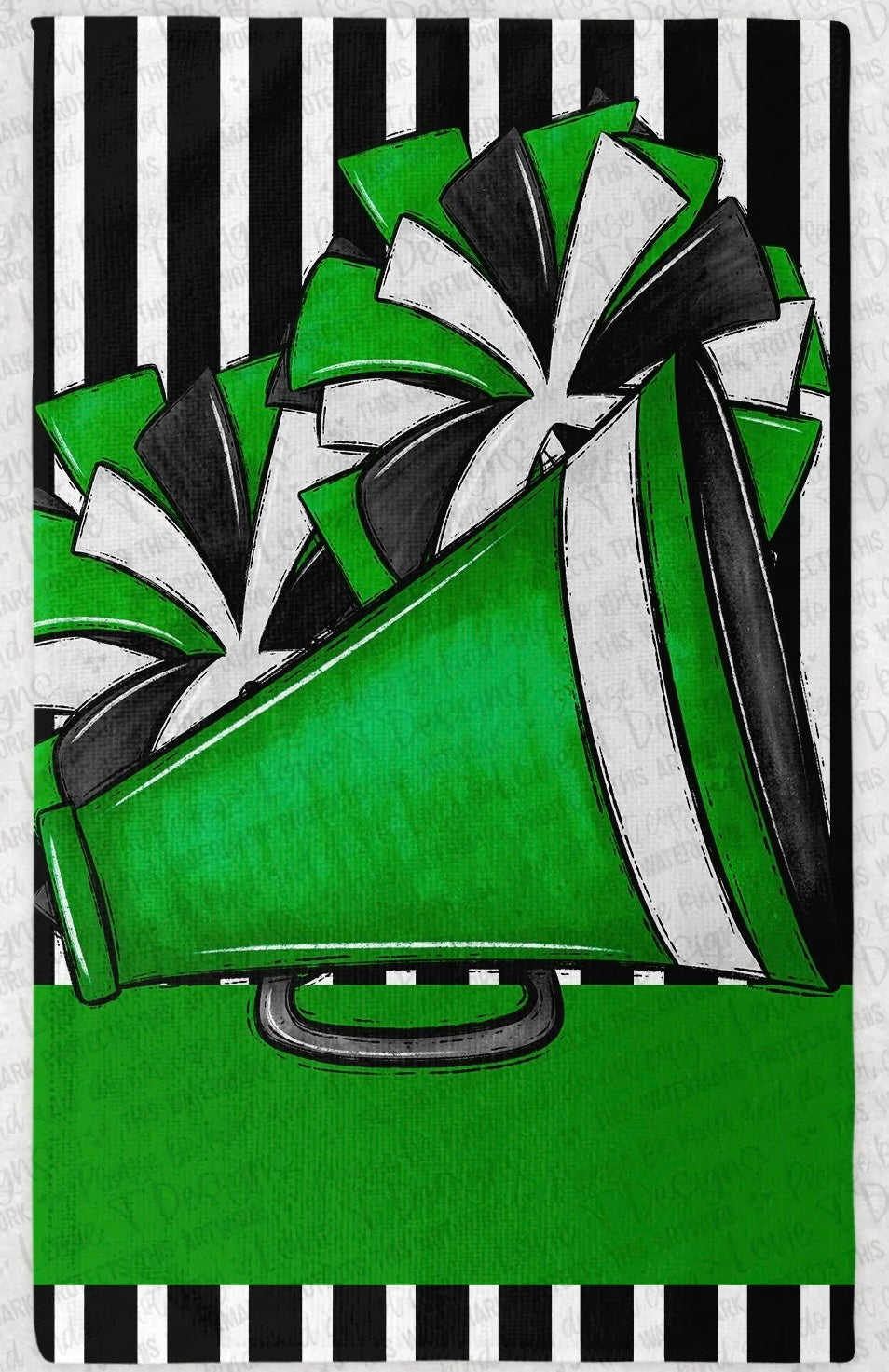 Megaphone And Poms Rally Towel
