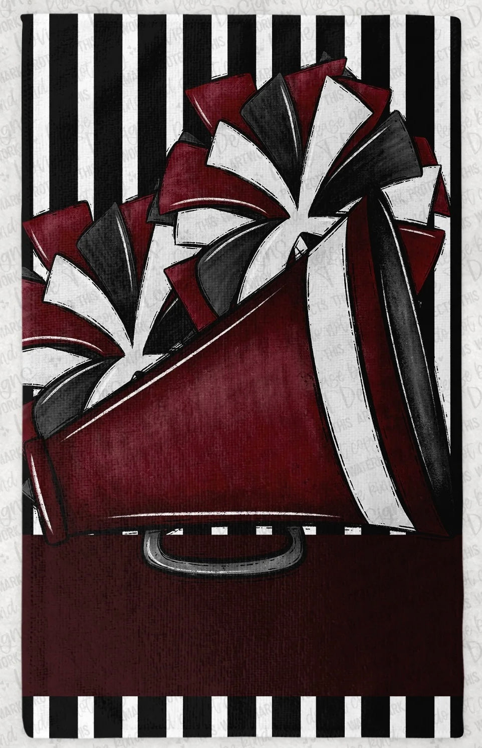 Megaphone And Poms Rally Towel