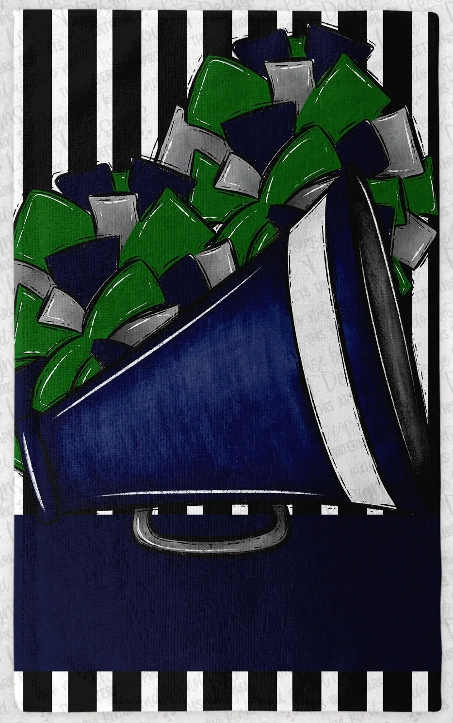 Megaphone And Poms Rally Towel