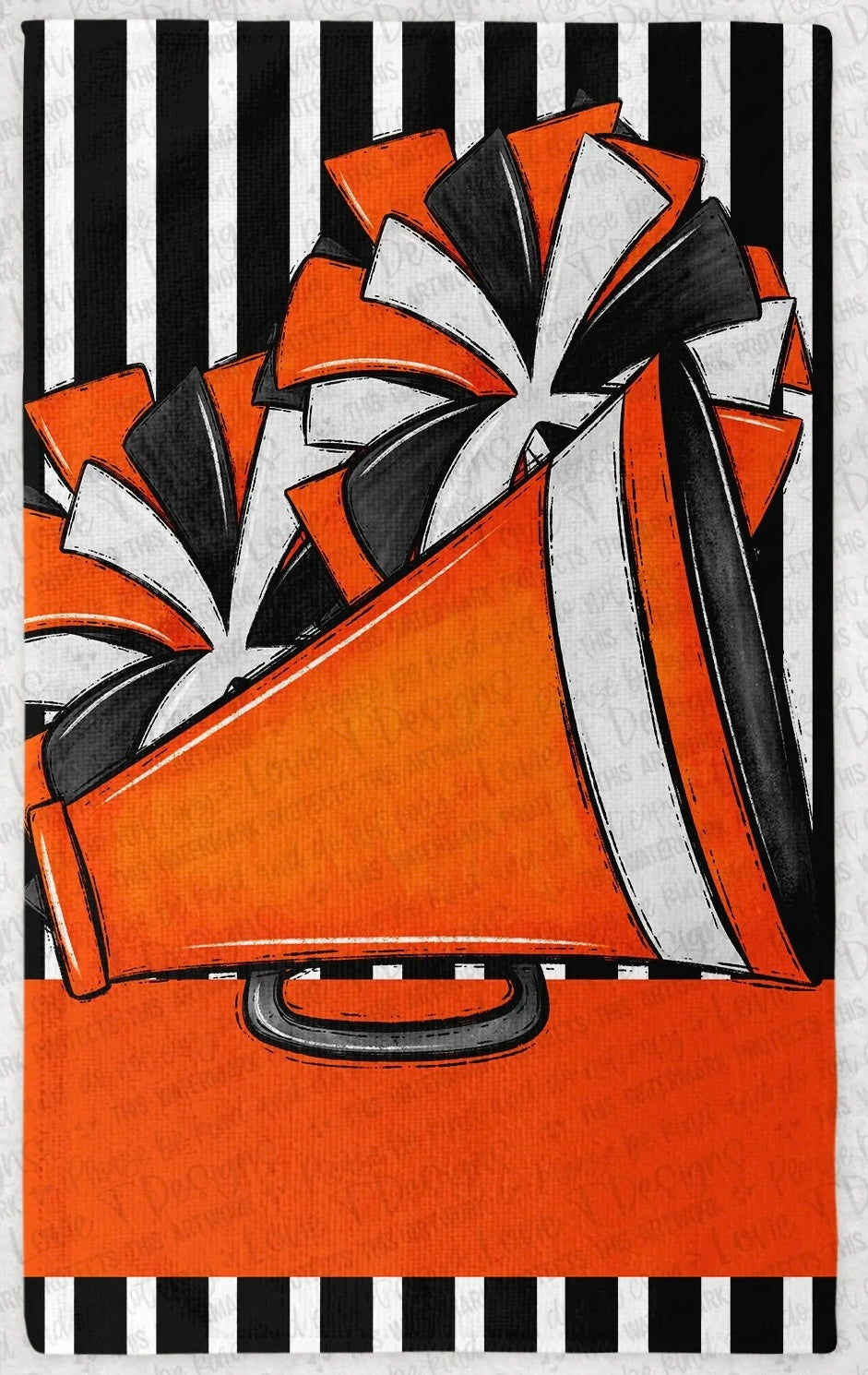 Megaphone And Poms Rally Towel