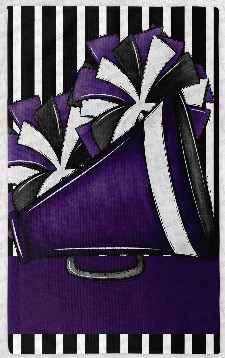 Megaphone And Poms Rally Towel