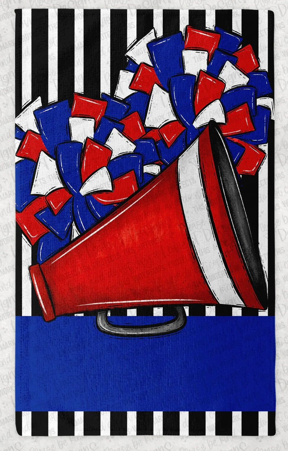 Megaphone And Poms Rally Towel