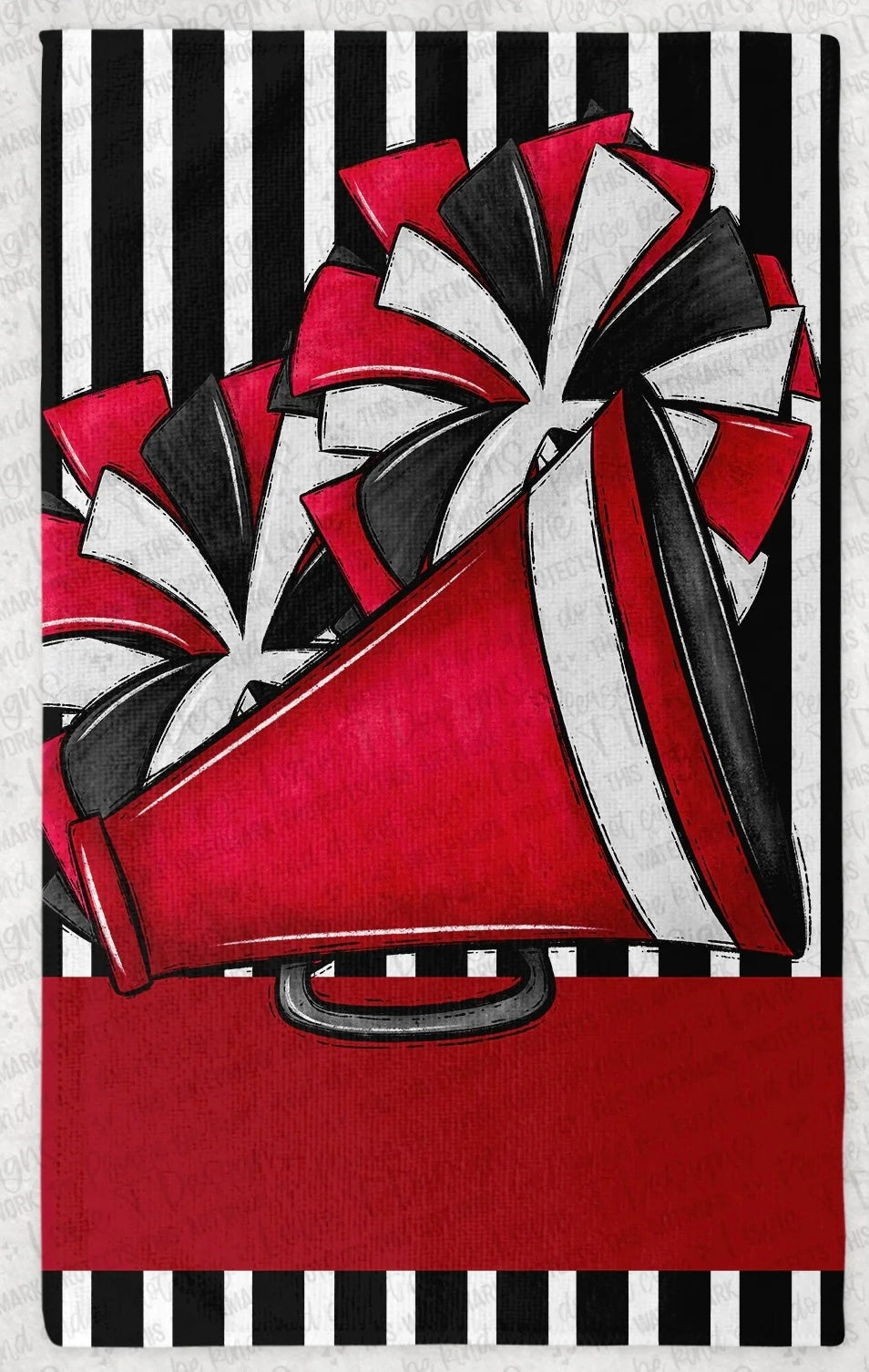 Megaphone And Poms Rally Towel