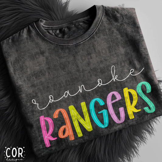 Neon Bright Line Roanoke Rangers Apparel