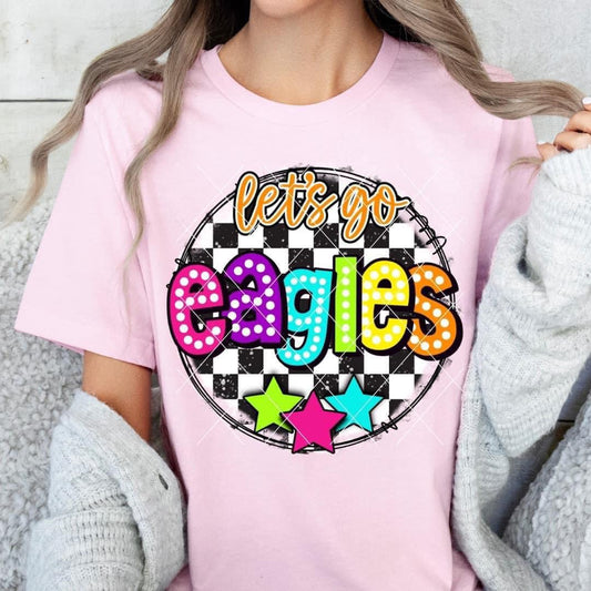 Let’s Go Eagles Bright Dotted Checkered Apparel