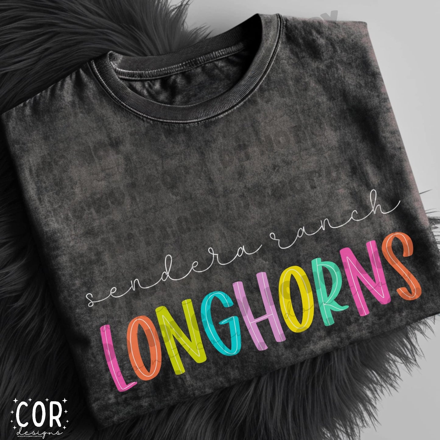Neon Bright Line Sendera Ranch Longhorns Apparel